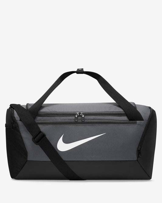 NIKE Brasilia 9.0 S Borsa Sportiva Unisex Grigia e nera