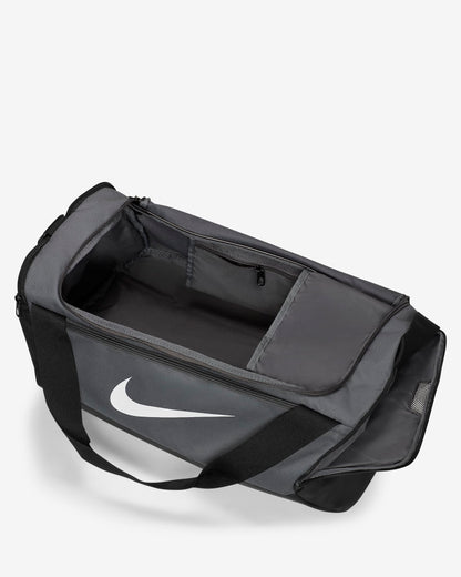 NIKE Brasilia 9.0 S Borsa Sportiva Unisex Grigia e nera