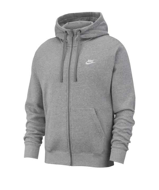 Nike Club Fleece giacca con cappuccio grigio F063