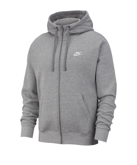 Nike Club Fleece giacca con cappuccio grigio F063