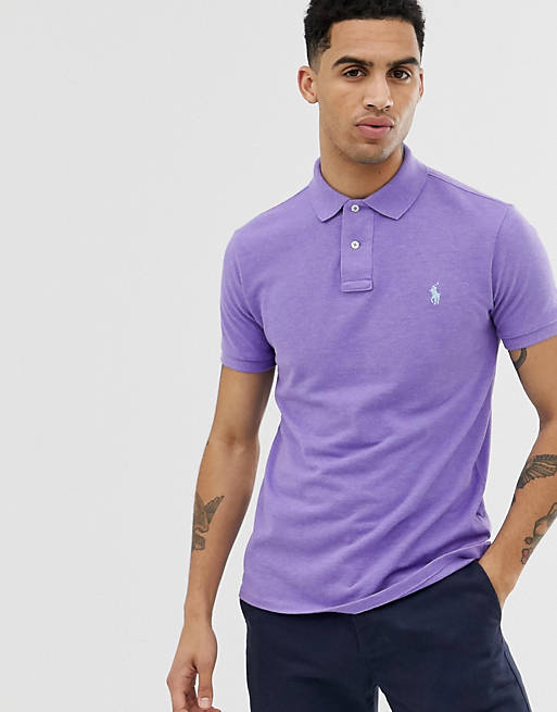 Custom Silm Fit Polo Uomo Purple Heather